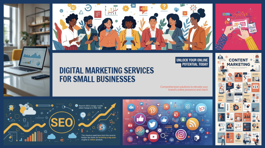 infographic showing digital marketing services offered to small businesses